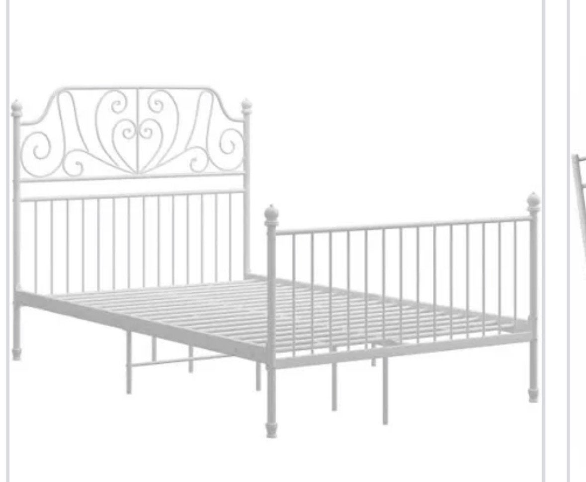 Ikea Leirvik bedframe wit met 2 lattenbodems, Gebruikt, Wit, Tweepersoons, 200 cm