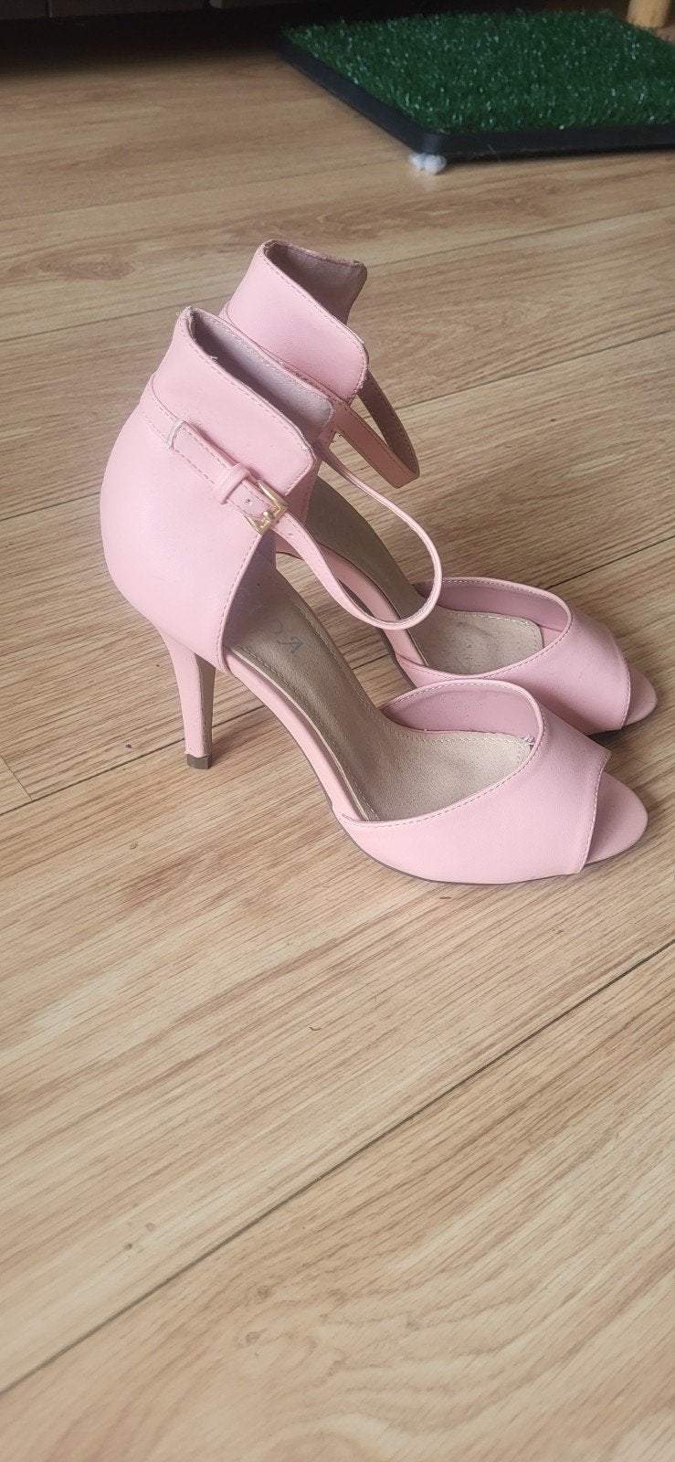 Roze open-teen hakken maat 40, Ophalen of Verzenden, Schoenen met hoge hakken, Roze, Gedragen