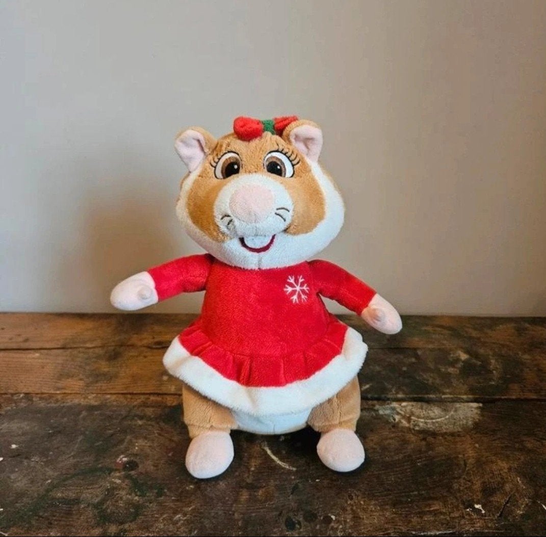 AH Hamster Kerstknuffel met rood jurkje - 28 cm, Kinderen en Baby's, Speelgoed | Knuffels en Pluche, Albert Heijn, Hamster, Ophalen of Verzenden