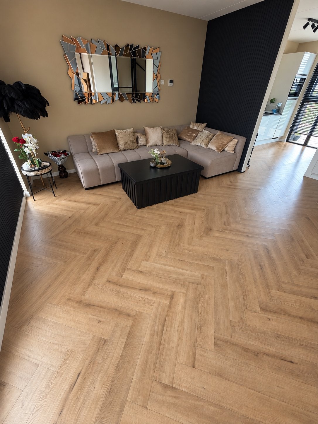 Pvc Visgraat ()laminaat Cando top kwaliteit - Zgan, 50 tot 150 cm, Ophalen of Verzenden, Zo goed als nieuw, 10 m² of meer