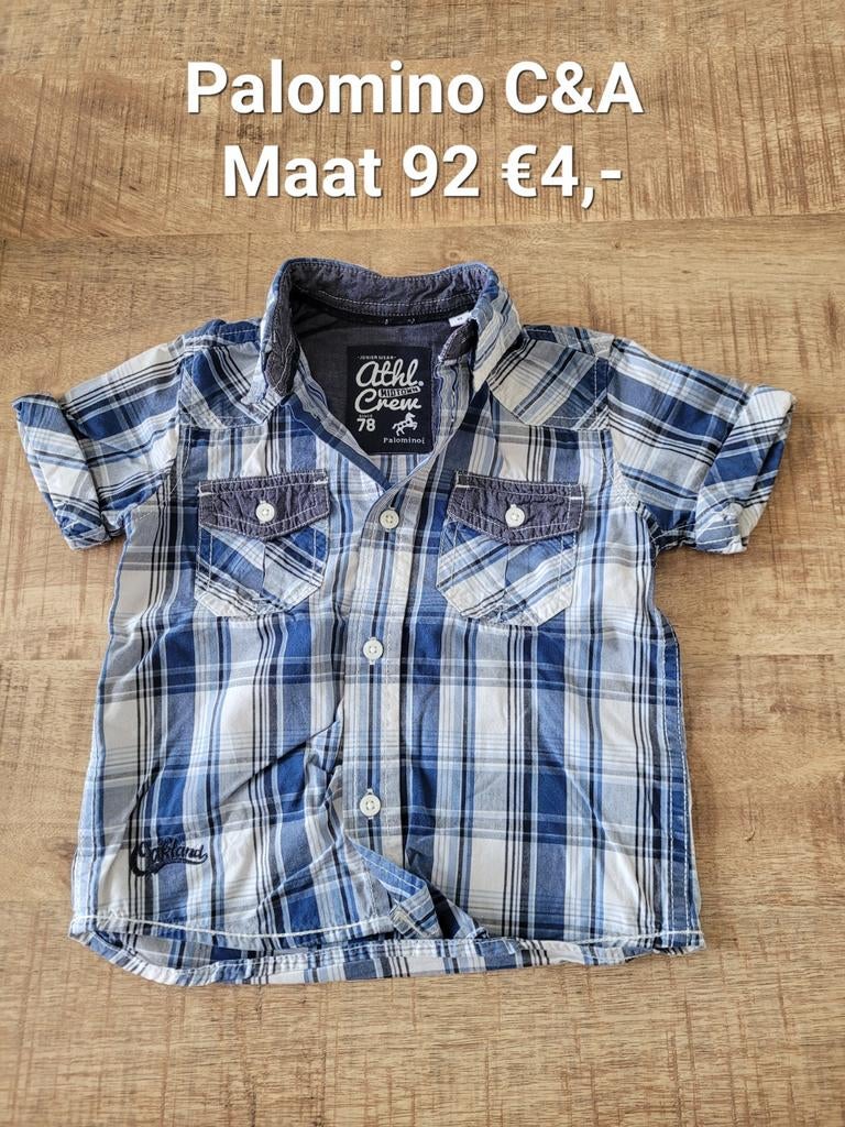Overhemd maat 92, Kinderen en Baby's, Kinderkleding | Maat 92, Ophalen, Overhemd of Blouse, Zo goed als nieuw, Hema