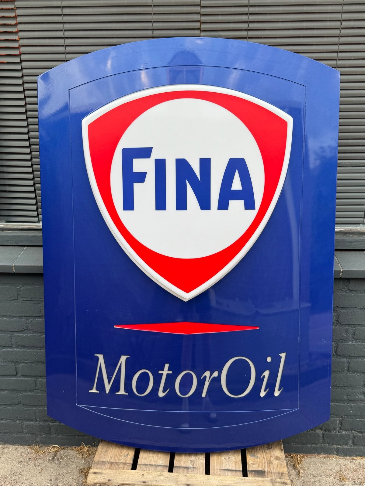 Fina MotorOil Lichtbak Reclamebord, Ophalen, Gebruikt, ., Lichtbak of (neon) lamp