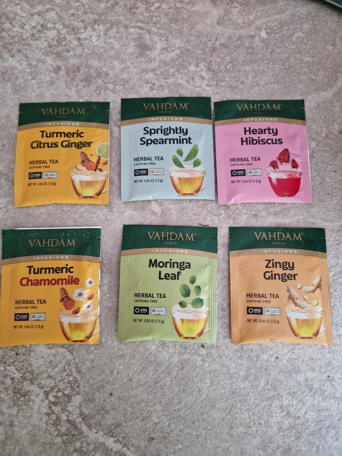 6 theezakjes Vahdam, Verzenden, Theezakje(s), Vol