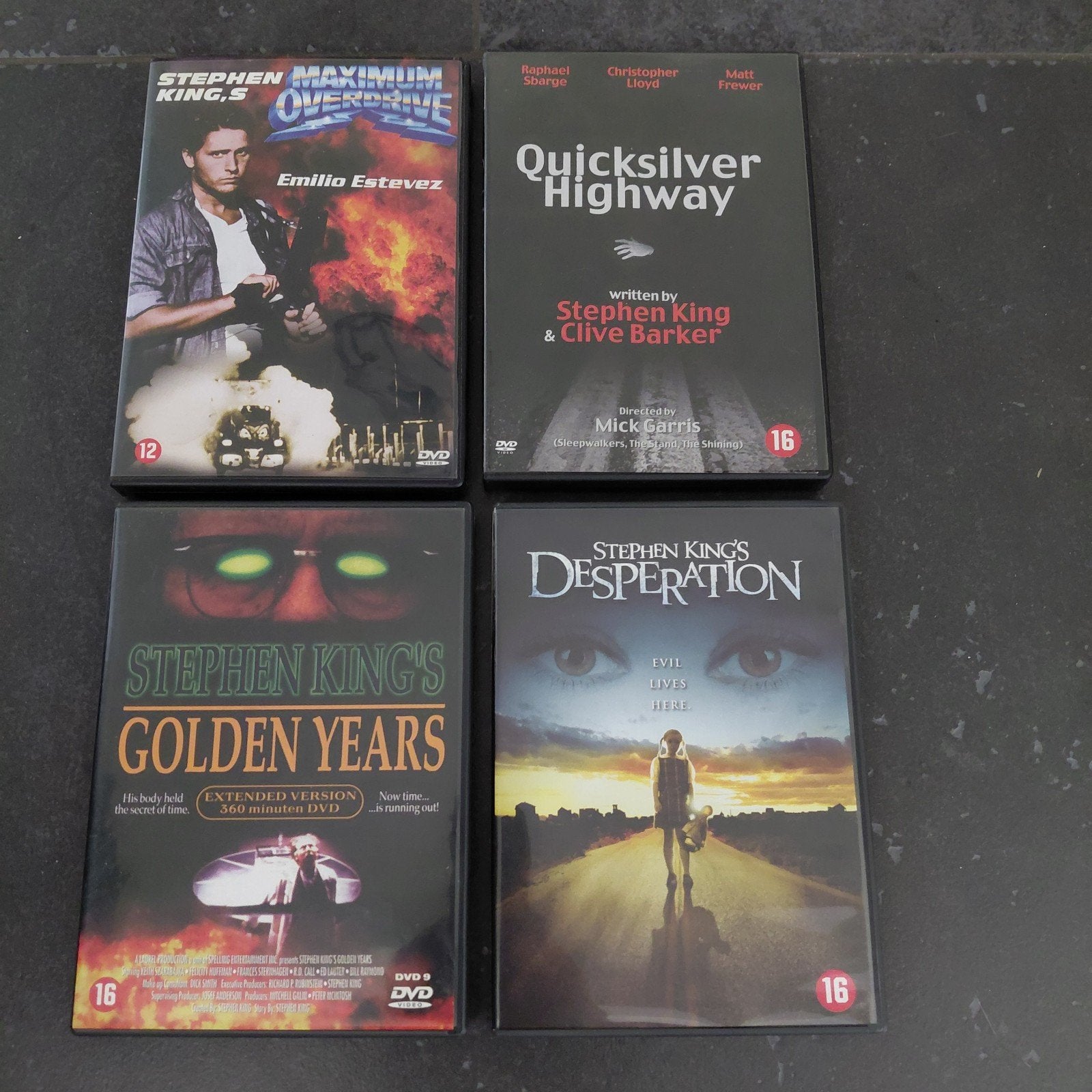 Stephen King DVD Collectie: 4 stuks, kastopruiming, Vanaf 16 jaar, Verzenden, Gebruikt, Bovennatuurlijke thriller