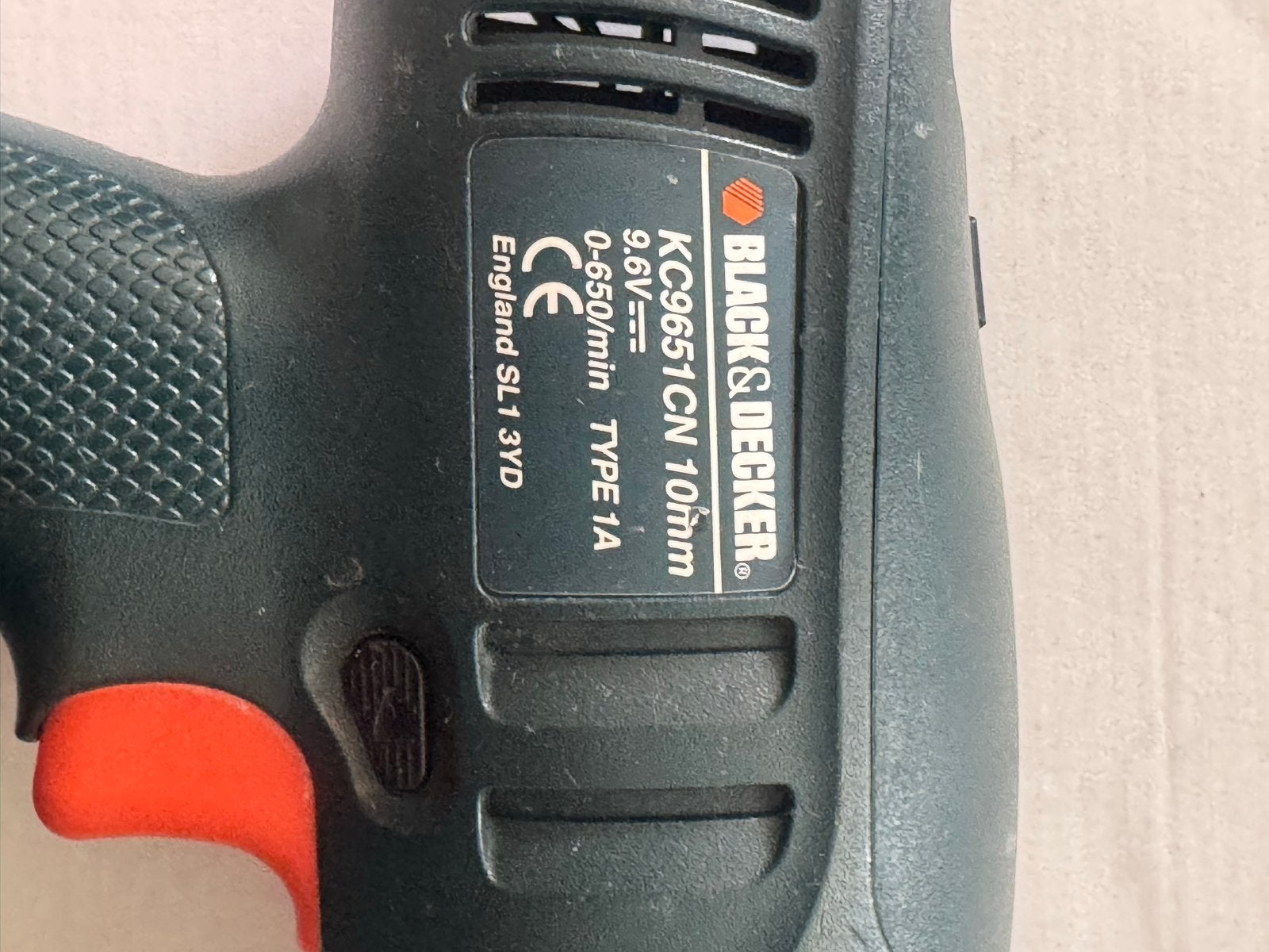 Black & Decker KC9651CN 9.6V Boor-/Schroefmachine, Gebruikt, Variabele snelheid, Ophalen of Verzenden, Boor- en Schroefmachine