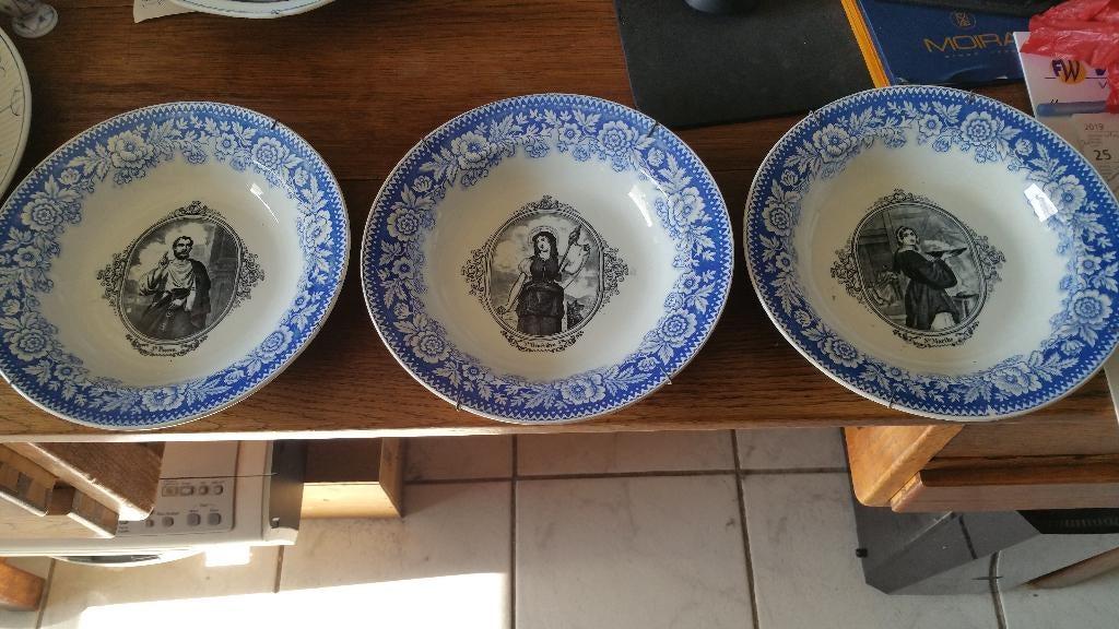 wandborden keramis Boch religieus afbeeldingen, Antiek en Kunst, Ophalen of Verzenden
