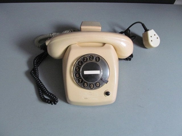 PTT T65 draaischijf telefoon Ivoor met meeluister functie, Ophalen of Verzenden, Gebruikt, Met draaischijf