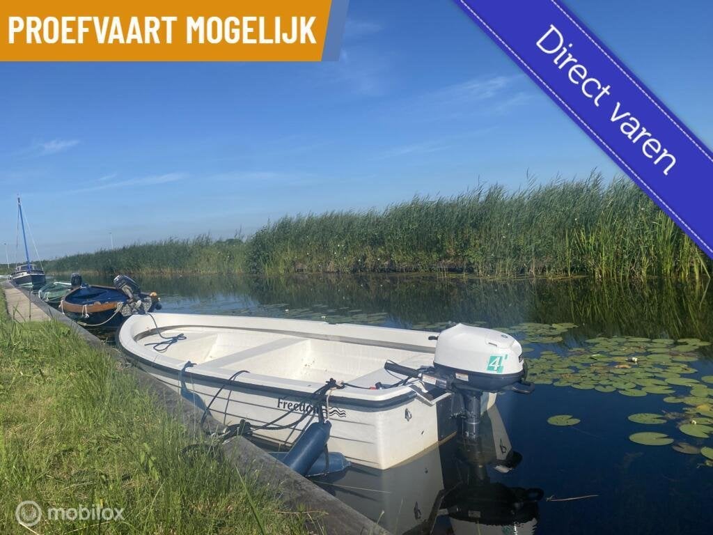 polyester vis-/roeiboot inclusief 5 pk Yamaha 4 takt motor, Watersport en Boten