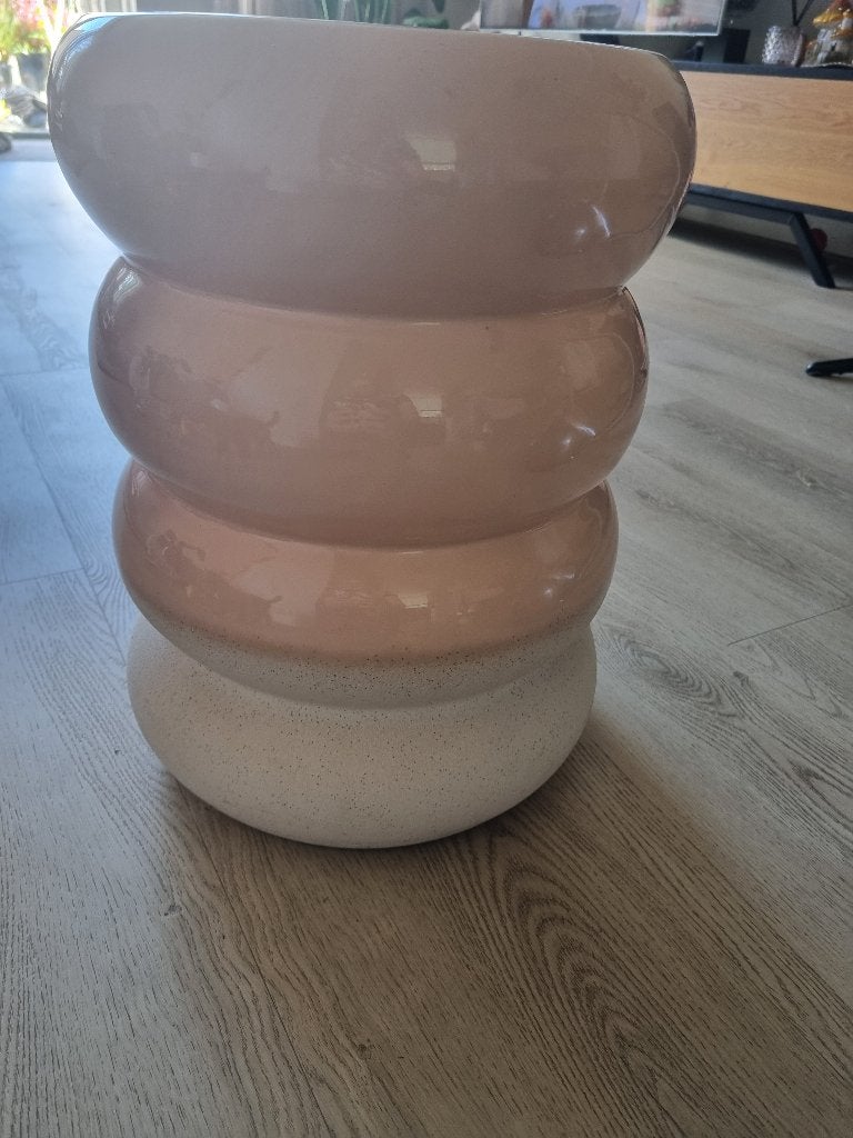 Bijzettafel Chubby roze, Overige materialen, Minder dan 55 cm, Rond, Zo goed als nieuw