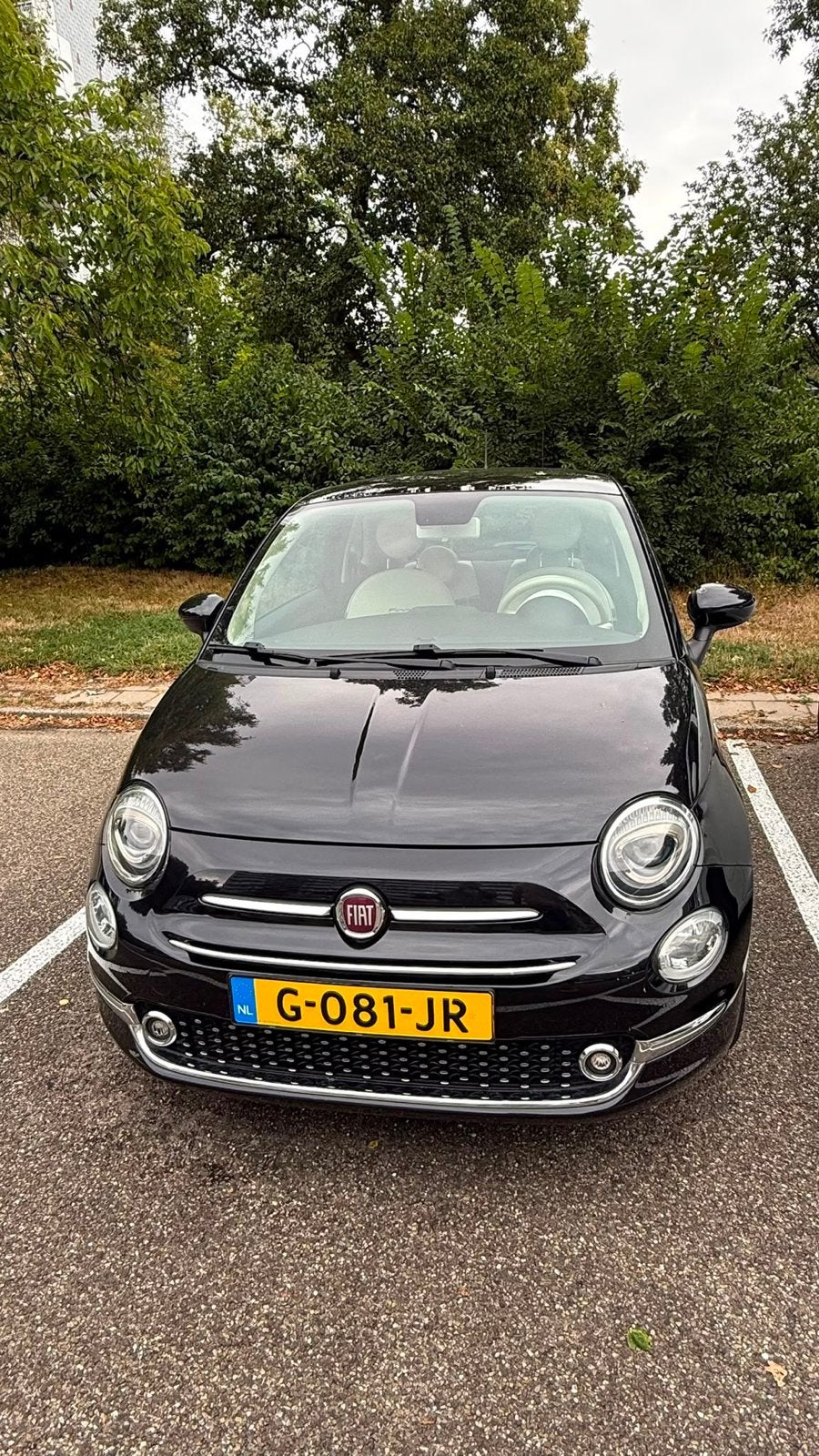 Fiat 500 1.2 Eco 69pk 2018 Zwart, Auto's, Voorwielaandrijving, 1242 cc, 4 cilinders, Zwart