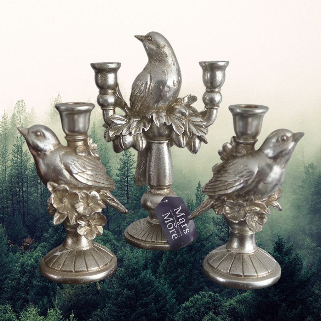 Nieuw in onze collectie Mars&More BIRDS kandelaars, Huis en Inrichting, Woonaccessoires | Kandelaars en Kaarsen, Kunststof, Mars&More