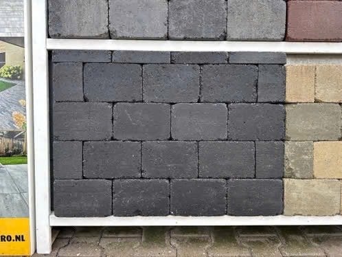 stonique trommel 21x14x7 cm antraciet trommelsteen, Tuin en Terras, Nieuw, Ophalen of Verzenden, 10 m² of meer, Beton