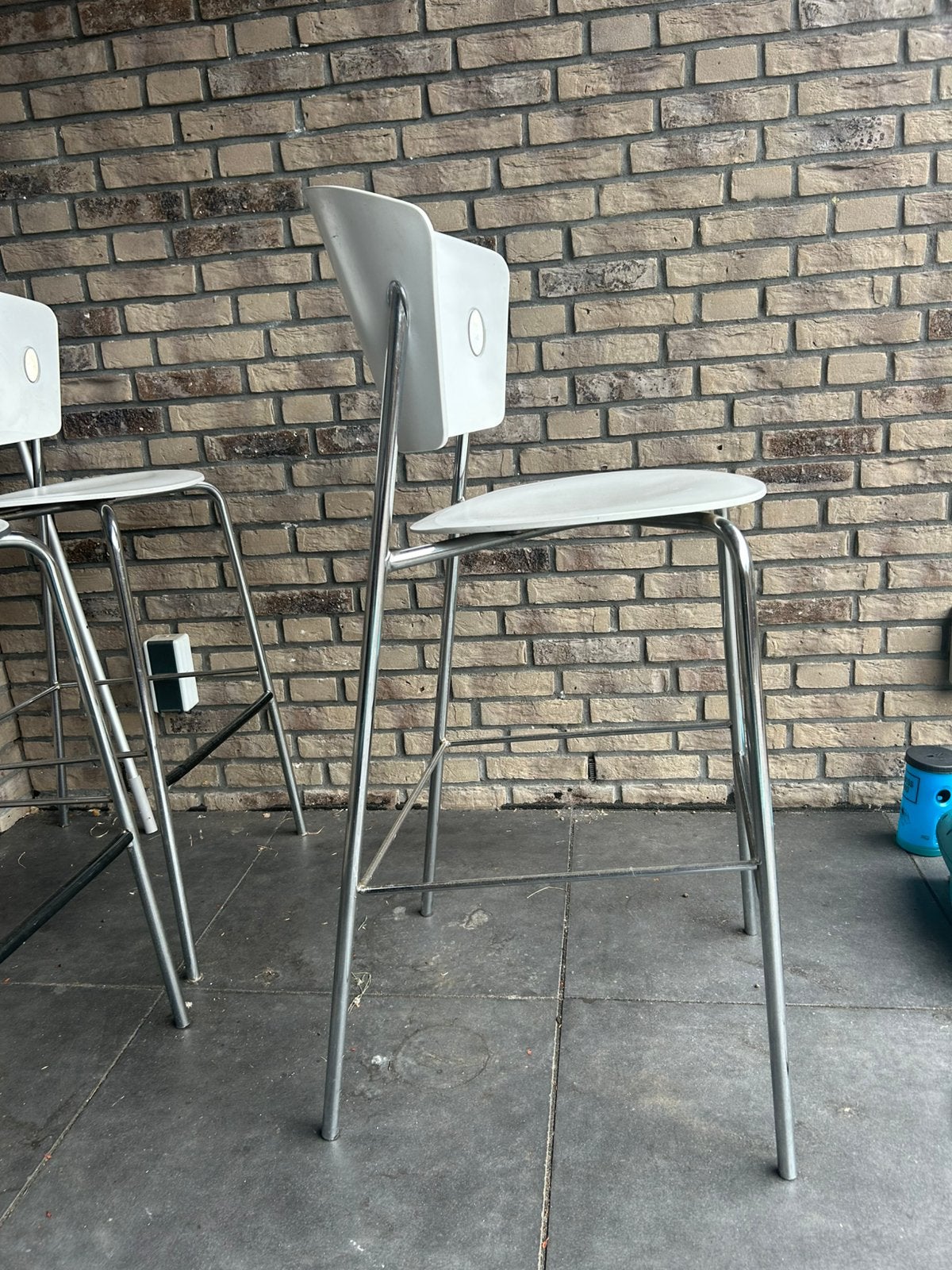 3 Bar-stoelen, Huis en Inrichting, Ophalen, Gebruikt, Met voetsteun, 60 tot 90 cm