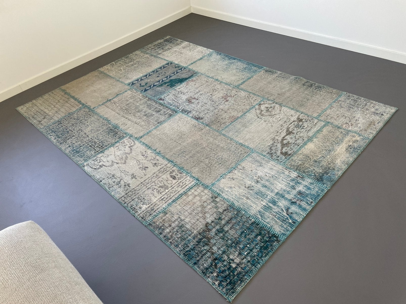 Vloerkleed/tapijt IKEA SILKEBORG, Huis en Inrichting, Stoffering | Tapijten en Kleden, Ophalen, Gebruikt, Blauw, 200 cm of meer