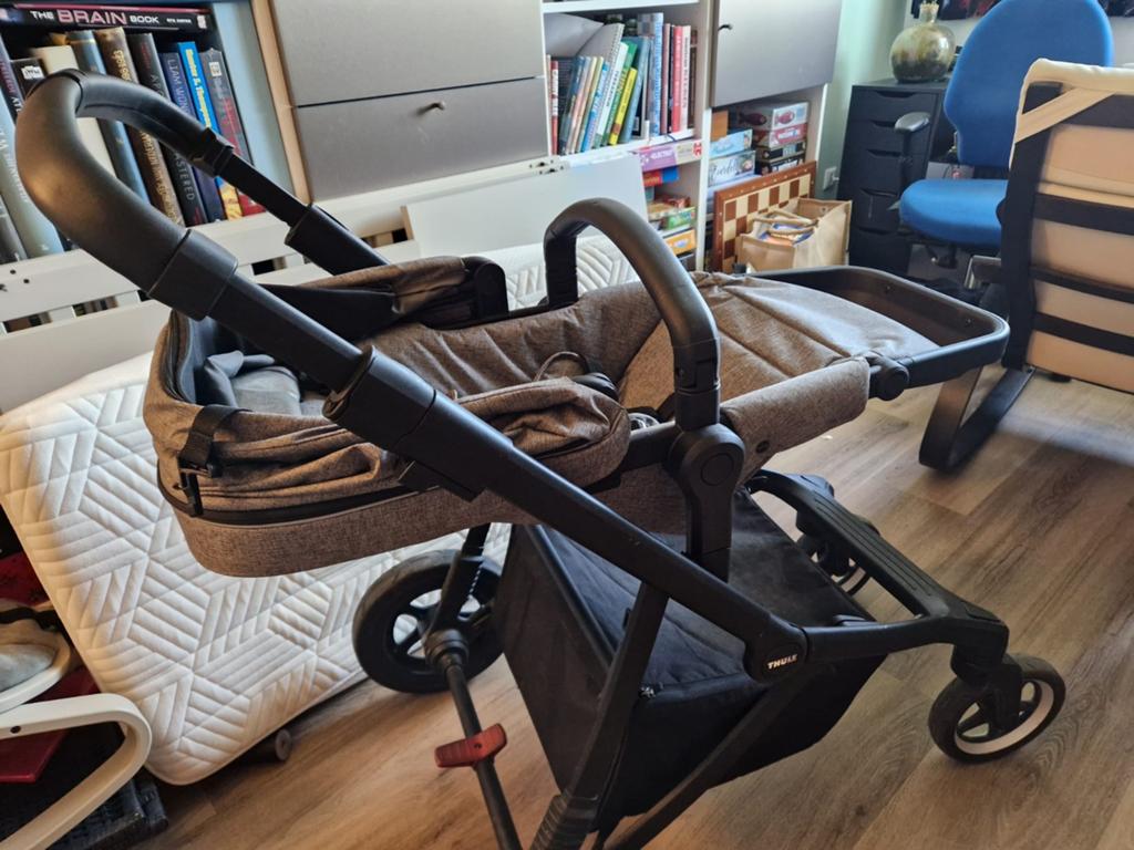 Thule Sleek Kinderwagen 2-in-1 Grey Melange + Aerosleep, Ophalen