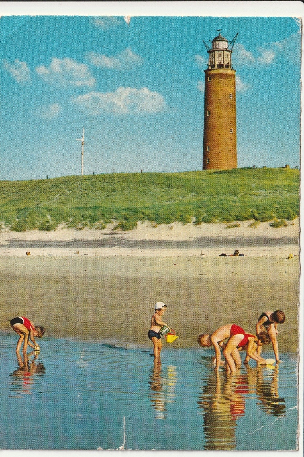 TEXEL STRAND VUURTOREN MS DE DAGERAAD SCHAPENBOET KORENMOLEN, Verzamelen, Ophalen of Verzenden, 1960 tot 1980, Gelopen, Waddeneilanden