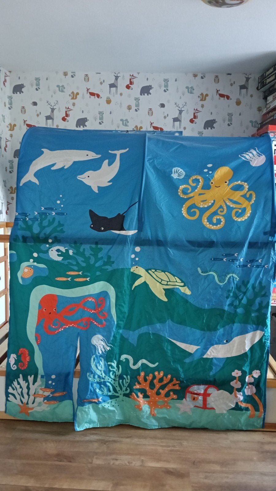 IKEA KURA bedtent oceaan dieren patroon, Overige kleuren, Ophalen of Verzenden, Zo goed als nieuw, Overige merken