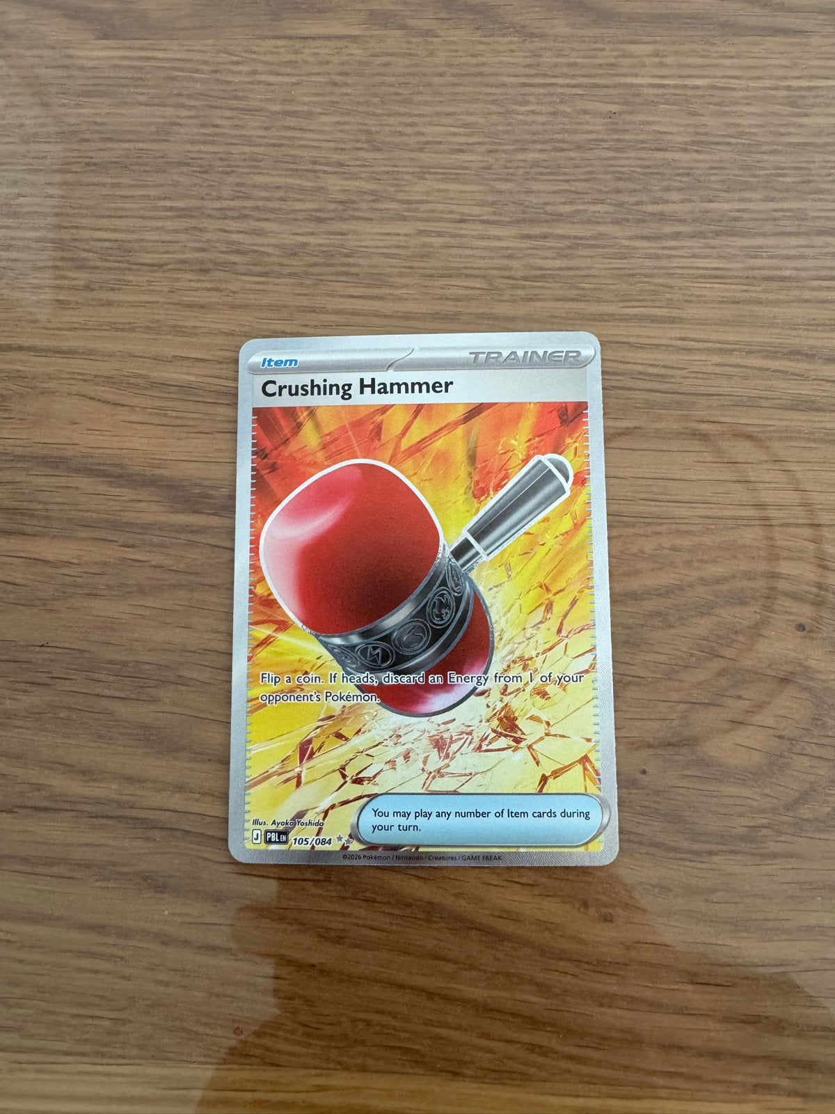 Pokémon Pitch Black Crushing Hammer 105/084, Ophalen of Verzenden, Nieuw