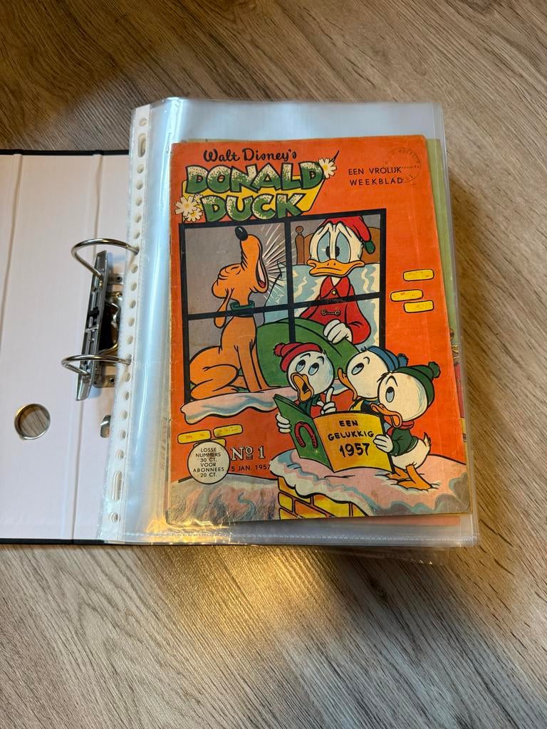 Donald Duck 1957 compleet in plastic mapjes, zeer goede staa, Complete serie of reeks, Ophalen of Verzenden, Gelezen