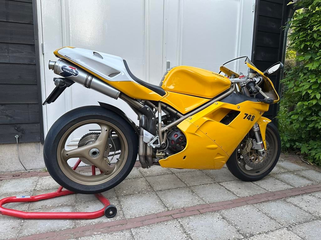 Ducati 748 geel desmoquattro monoposto termignoni, Motoren, 2 cilinders, Motorrijbewijs A, Gebruikt, Super Sport
