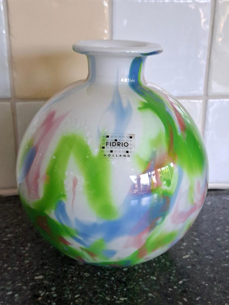 Fidrio Holland vaas in  pasteltinten, Overige kleuren, Nieuw, Ophalen of Verzenden, Glas