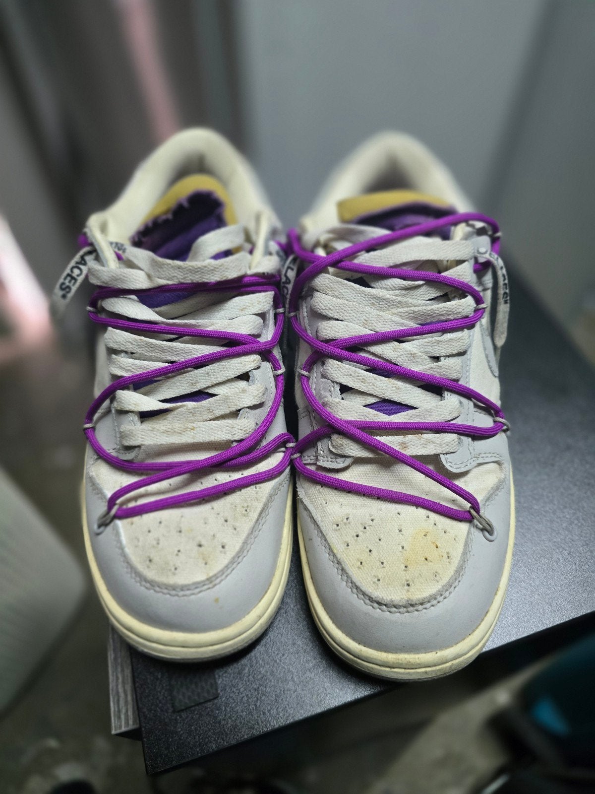 Nike Dunk Low Off-White Lot 33 sneakers, Kleding | Dames, Nike, Ophalen of Verzenden, Sneakers of Gympen, Grijs