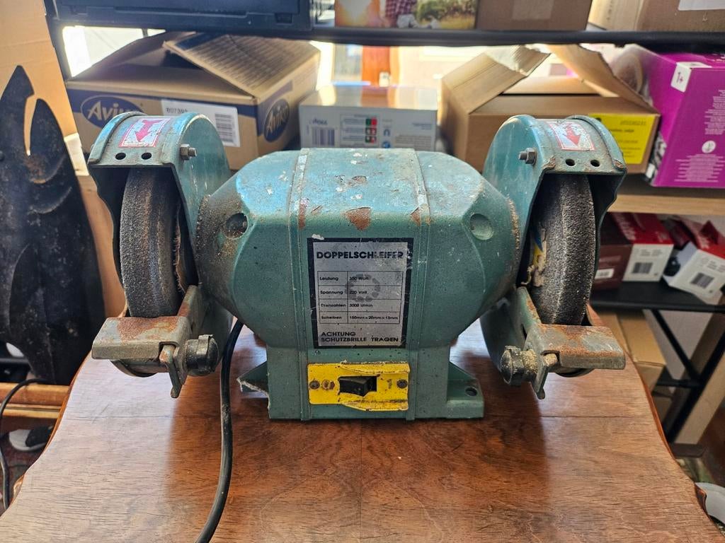 Robuuste Doppelschleifer Slijpmachine - 350W, Doe-het-zelf en Verbouw, Ophalen of Verzenden, Gebruikt, Minder dan 700 watt, Werkbankslijpmachine