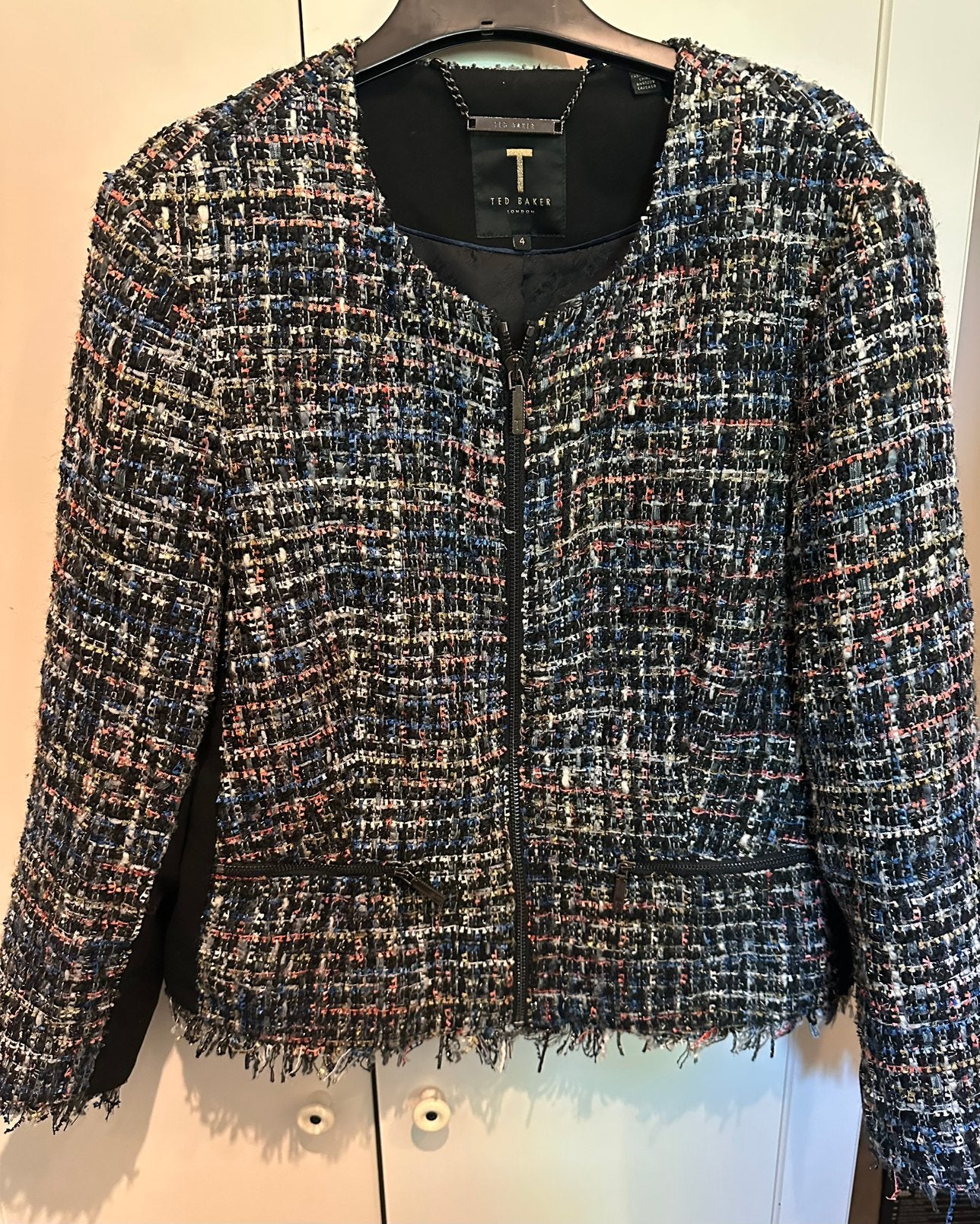Prachtig jasje/ blazer Ted Baker maat 4 (maat M/L), Kleding | Dames, Ophalen of Verzenden, Zo goed als nieuw, Maat 38/40 (M), Overige kleuren