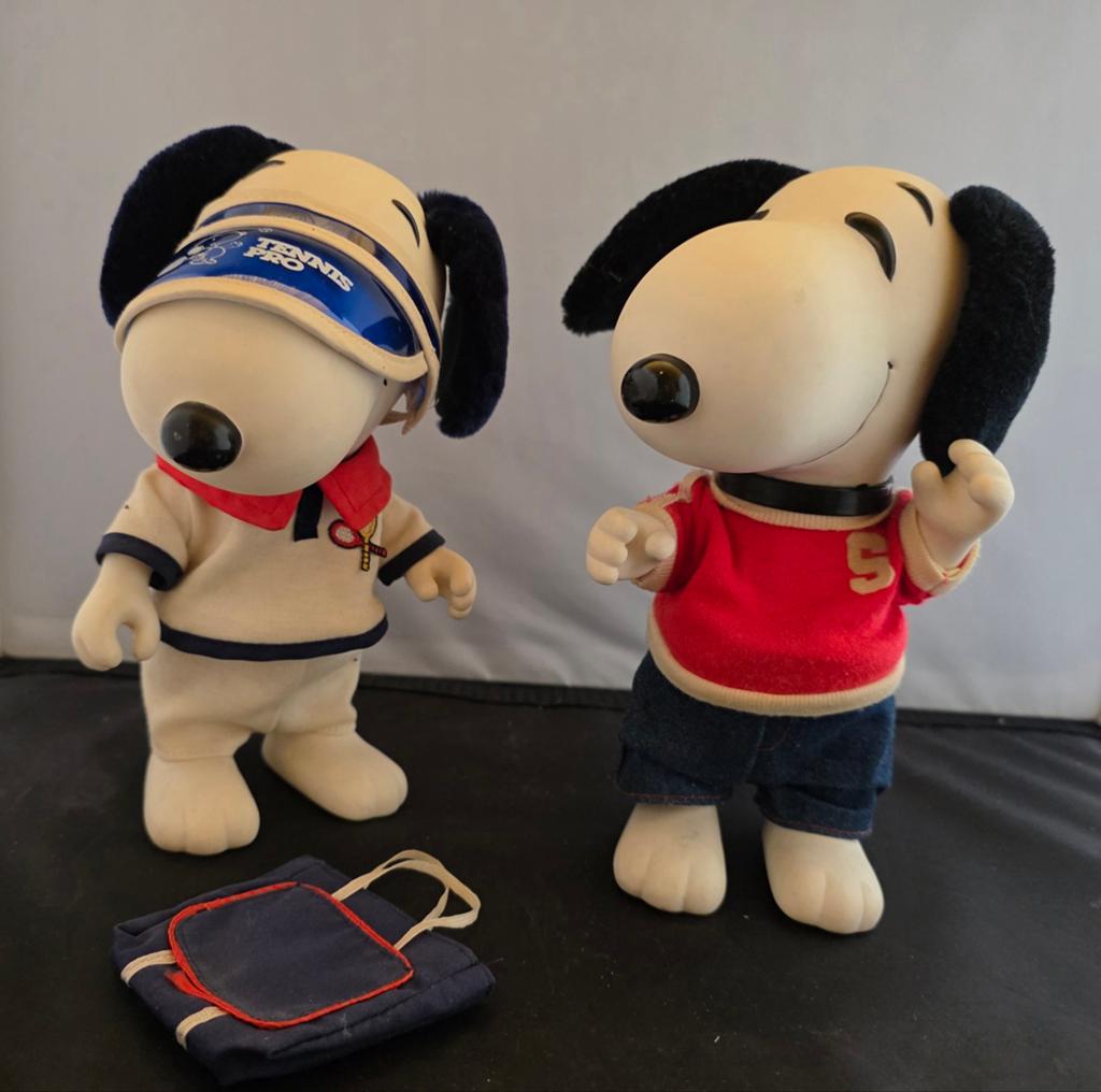 Vintage Snoopy poppen - Tennis Pro & Sportief, Ophalen of Verzenden