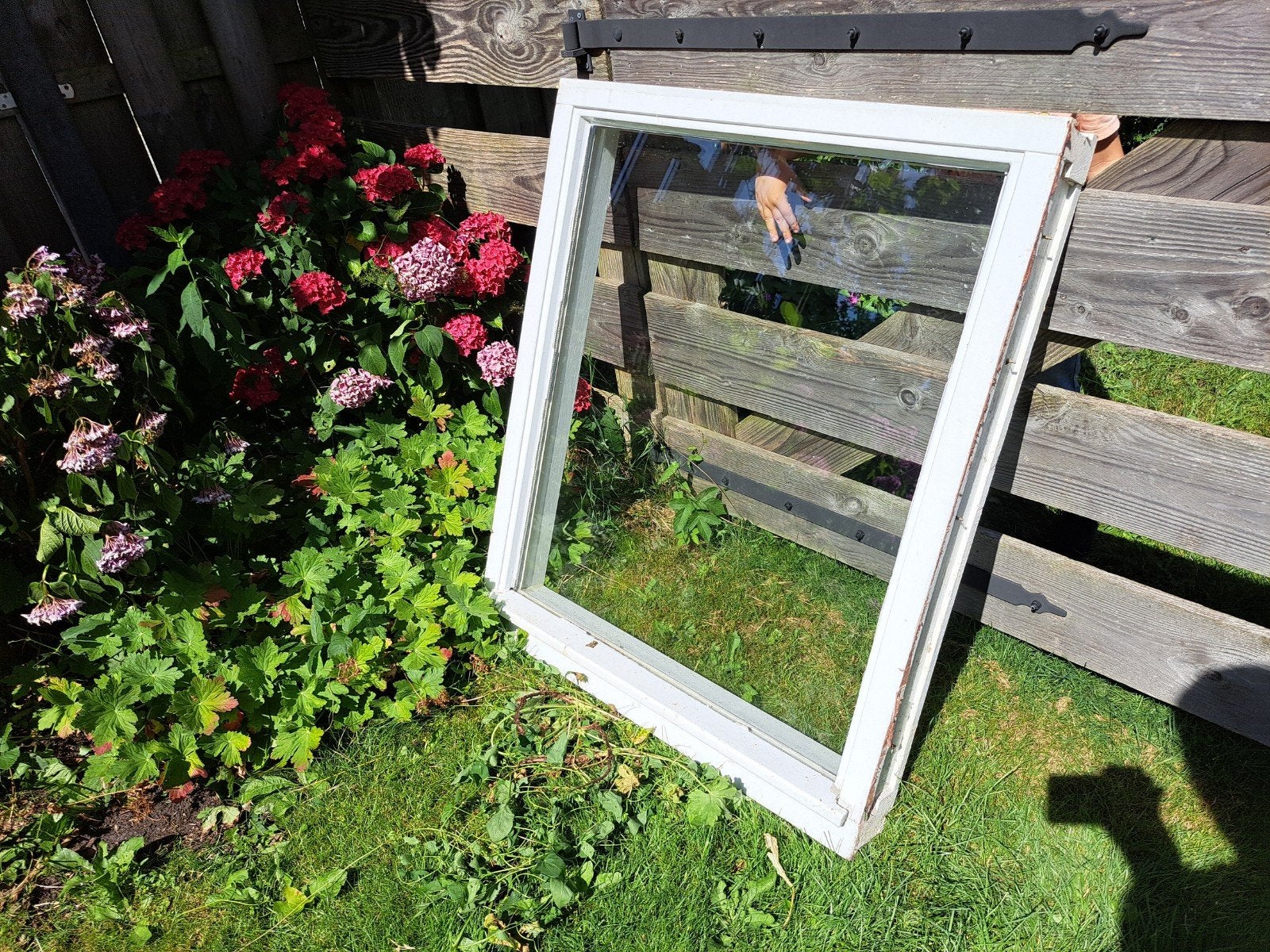 Houten kozijn met dubbelglas glas 88 x 104 cm, Ophalen, Gevelraam of Ruit, Dubbelglas