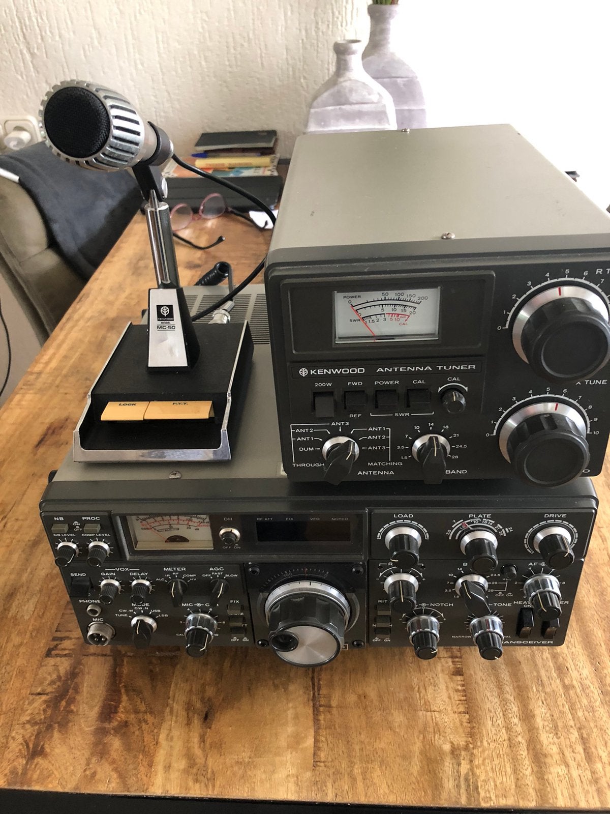 Kenwood TS-830, AT-230, MC-50, Ophalen, Refurbished, Zender en Ontvanger