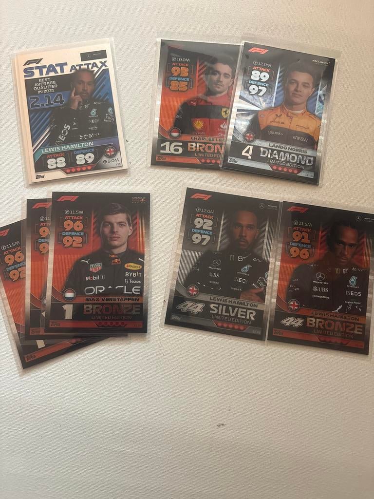 F1 Topps Attax Kaarten - Diverse Coureurs (Lewis, Max, Lando, Hobby en Vrije tijd, Verzamelkaartspellen | Overige, Ophalen of Verzenden