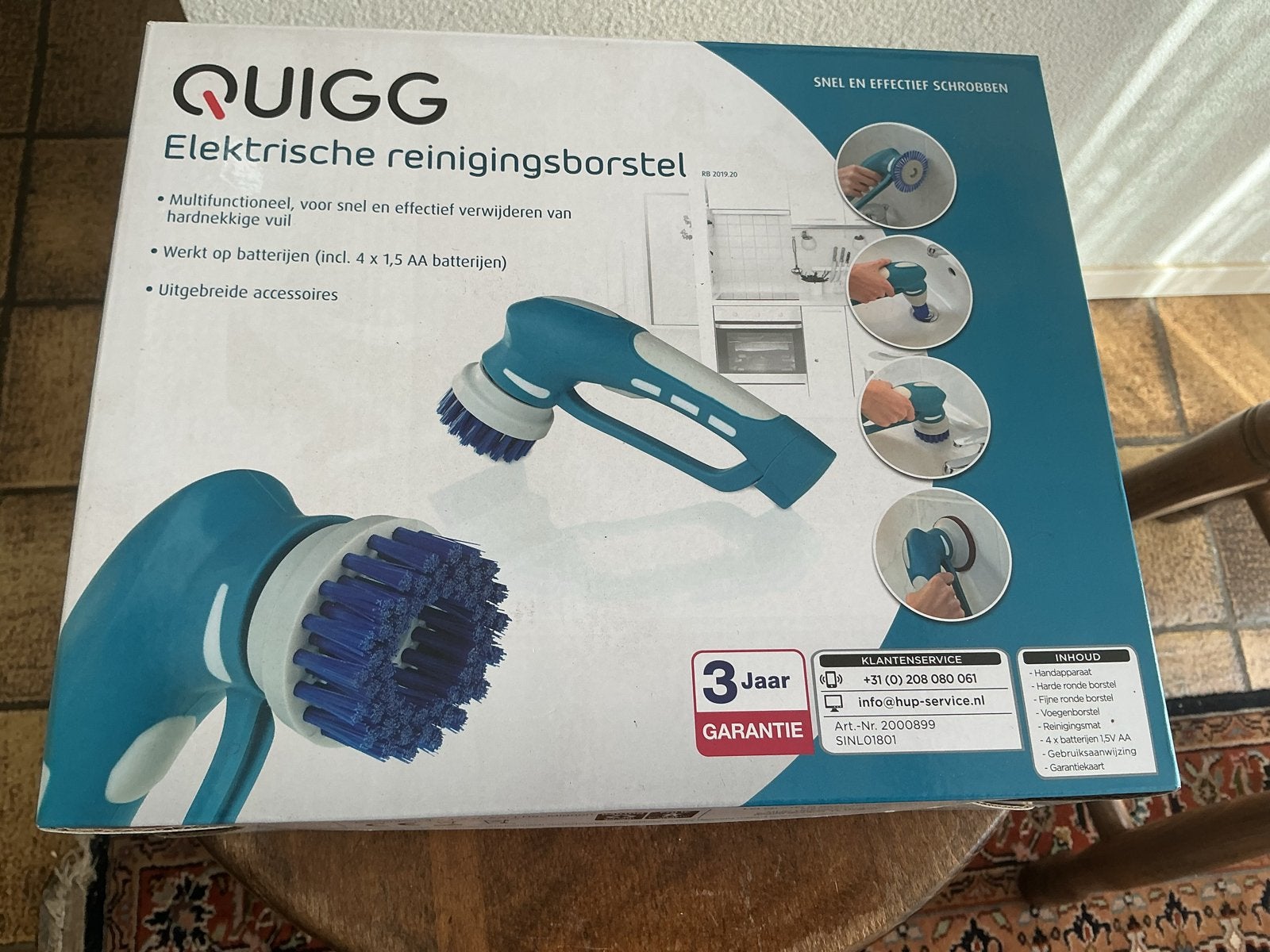 Quigg Elektrische Reinigingsborstel - Nieuwstaat, Ophalen of Verzenden, Zo goed als nieuw
