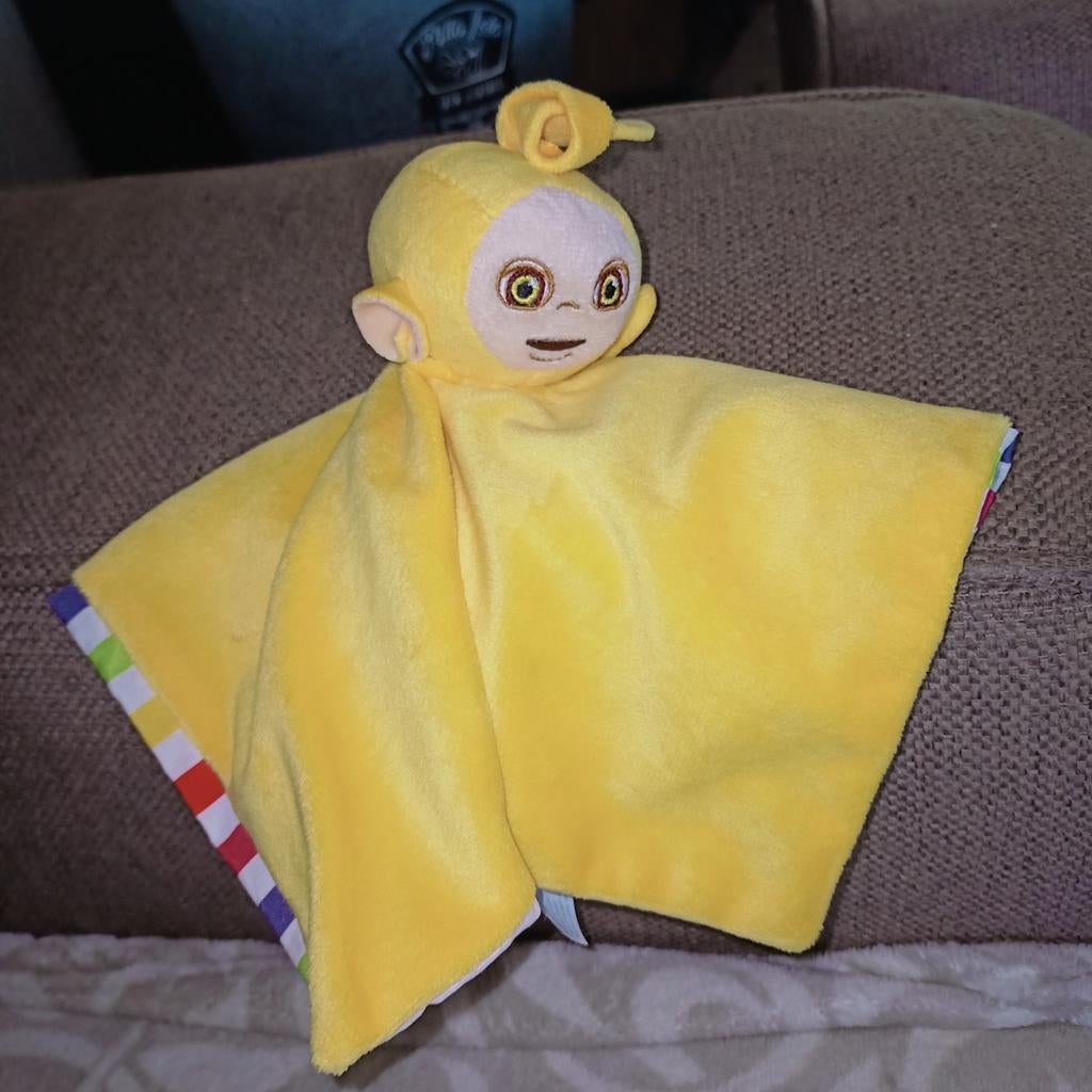 Teletubbies kroeldoek, lala,  laa-laa gele teletubbie, 2022., Overige merken, Overige typen, Ophalen of Verzenden, Zo goed als nieuw