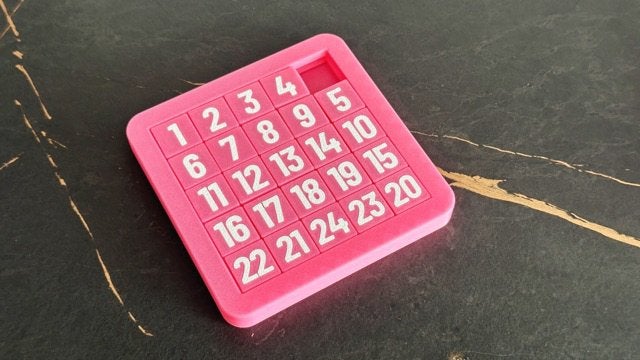 Schuifpuzzel 5x5 – Compact Denkspel, Cadeau, Traktatie, Auto, Ophalen of Verzenden, Nieuw