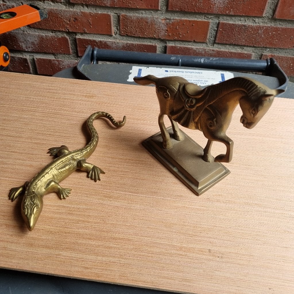 Koperen beeldtjes, Ophalen of Verzenden, Gebruikt, Dier