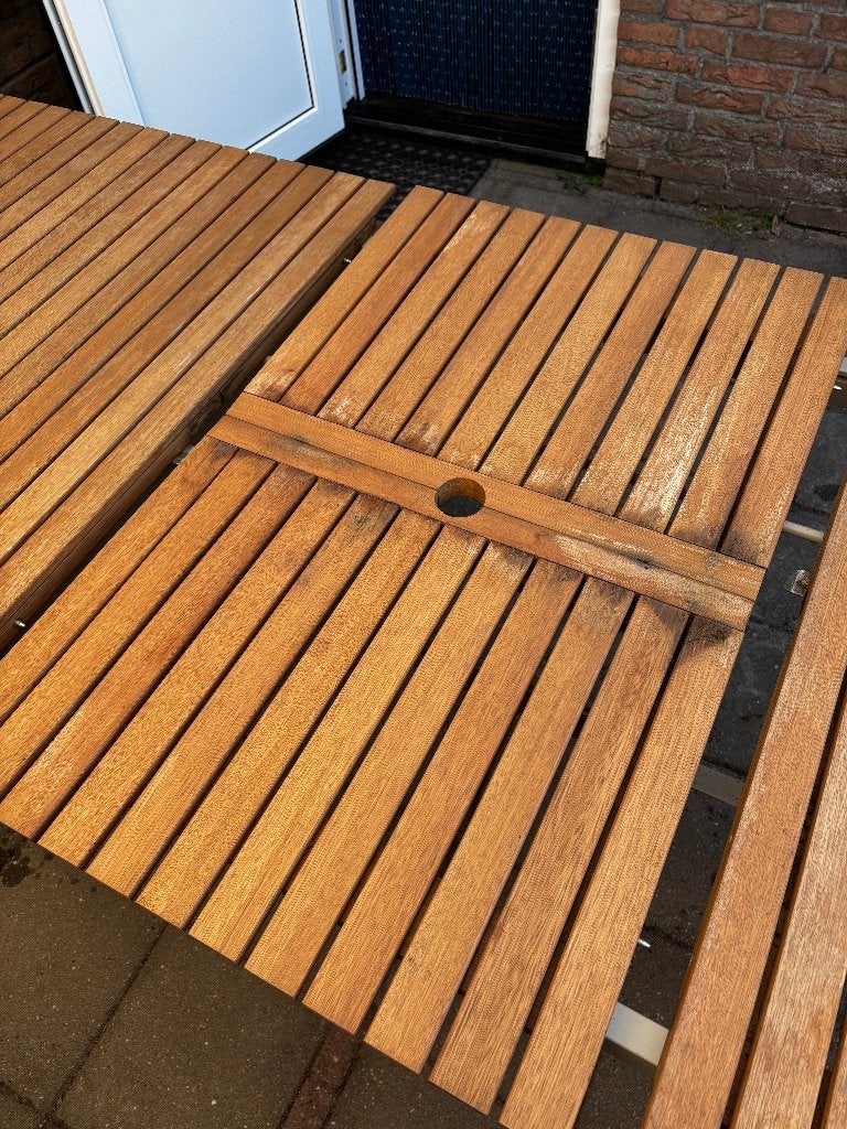 Tuintafel Daan van KARWEI – uitschuifbaar tot 2,38 m, Ophalen, Gebruikt, Rechthoekig, Hout