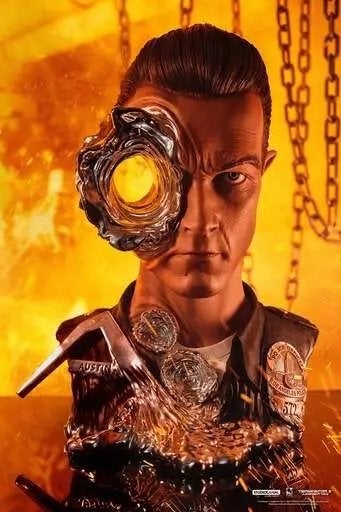Terminator T-1000 Art Mask 1:1 Life Size, Beeldje, Replica of Model, Nieuw, Ophalen of Verzenden, Pure Arts