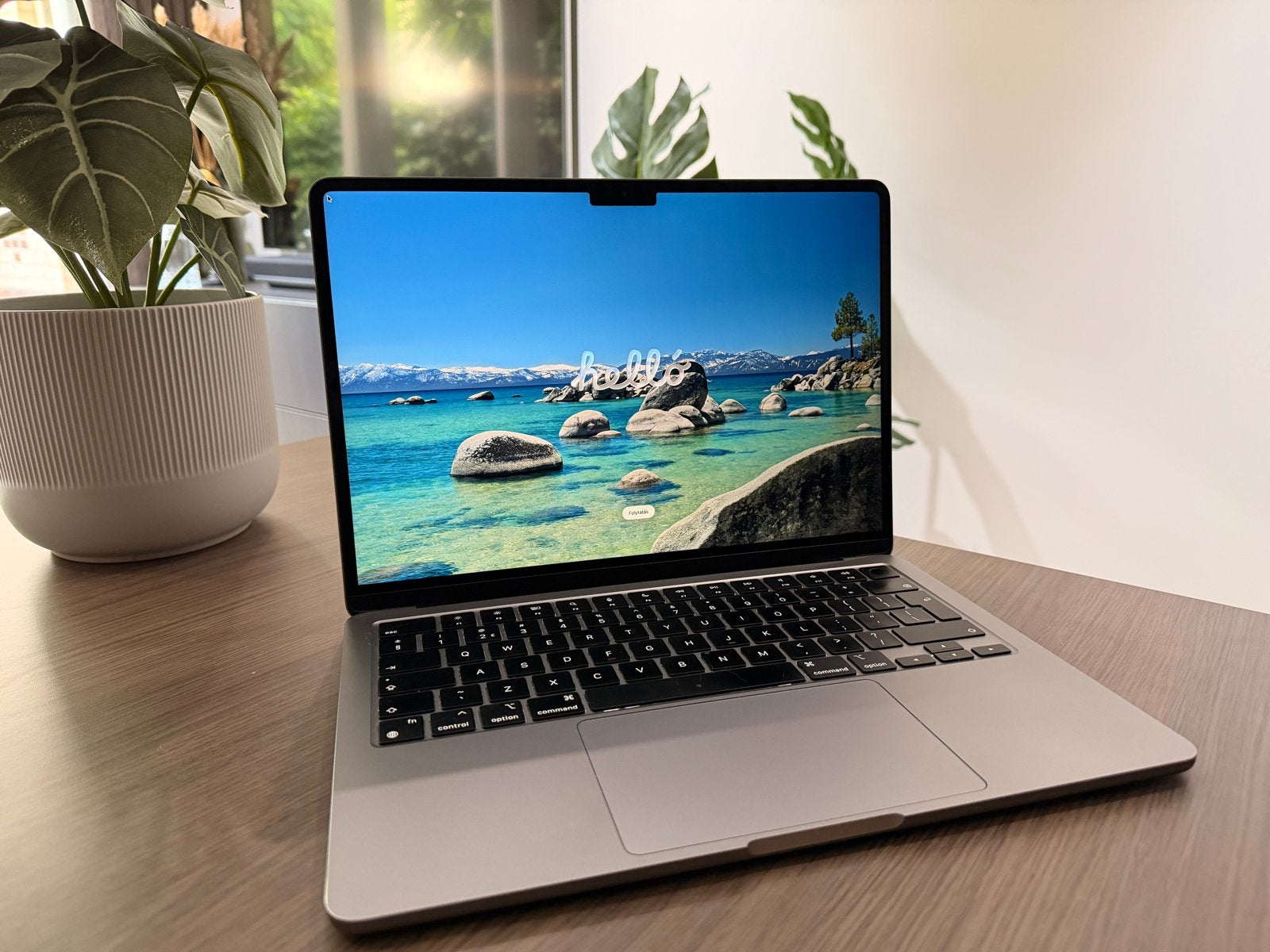 MacBook Air 13” 2022 — M2 16GB/256GB Space Grey — als nieuw, Ophalen, Qwerty, 13 inch, Zo goed als nieuw