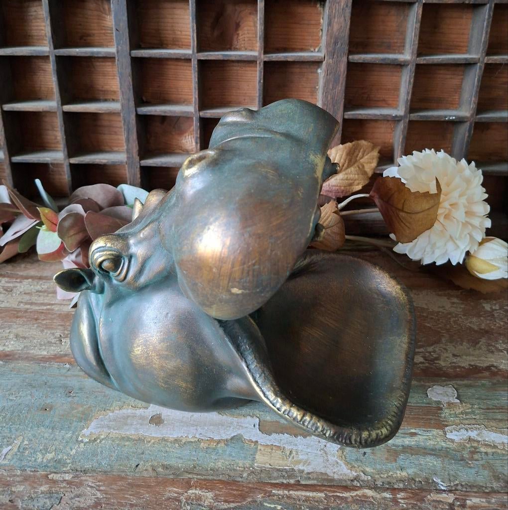 Prachtig nijlpaardbeeld Dutch Style!, Huis en Inrichting, Woonaccessoires | Overige, Nieuw, Ophalen of Verzenden