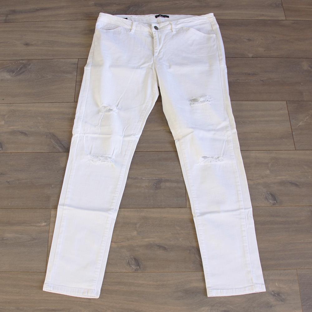 Mooie SuperTrash Ripped Broek Wit Skinny - 97 (W33) € 40,-