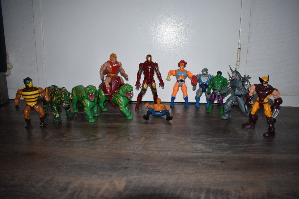He-man Battle Cat Rhino Buzz OFF wolverine spiderman hulk, Ophalen of Verzenden, Gebruikt