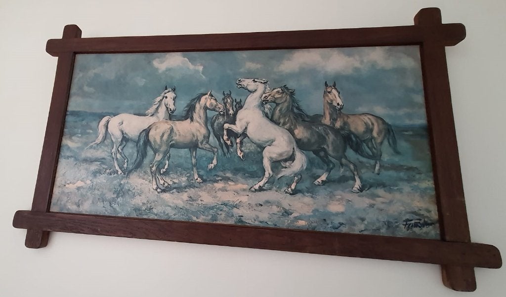 6 schilderijen uit Java, Indonesië, Antiek en Kunst, Ophalen of Verzenden, Gesigneerd