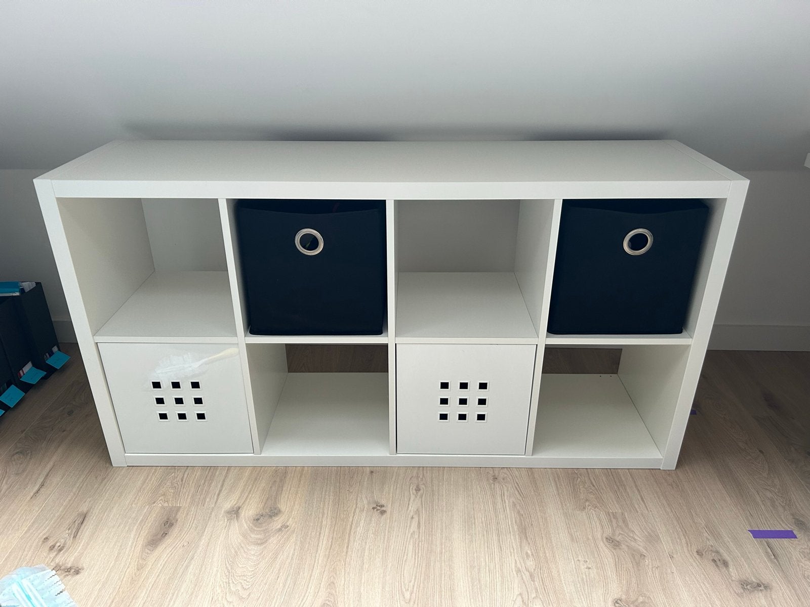 IKEA KALLAX kast met 8 vakken, inclusief 4 bakken, Ophalen, Zo goed als nieuw