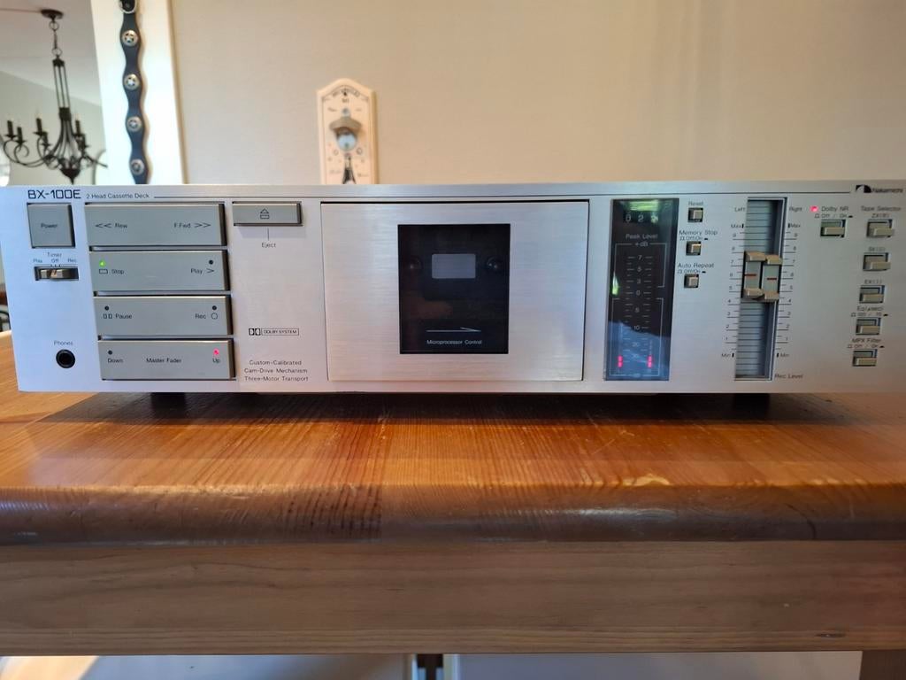 Nakamichi BX-100E Cassettedeck - Vintage Hifi, Audio, Tv en Foto, Cassettedecks, Ophalen of Verzenden, Enkel, Overige merken, Tiptoetsen