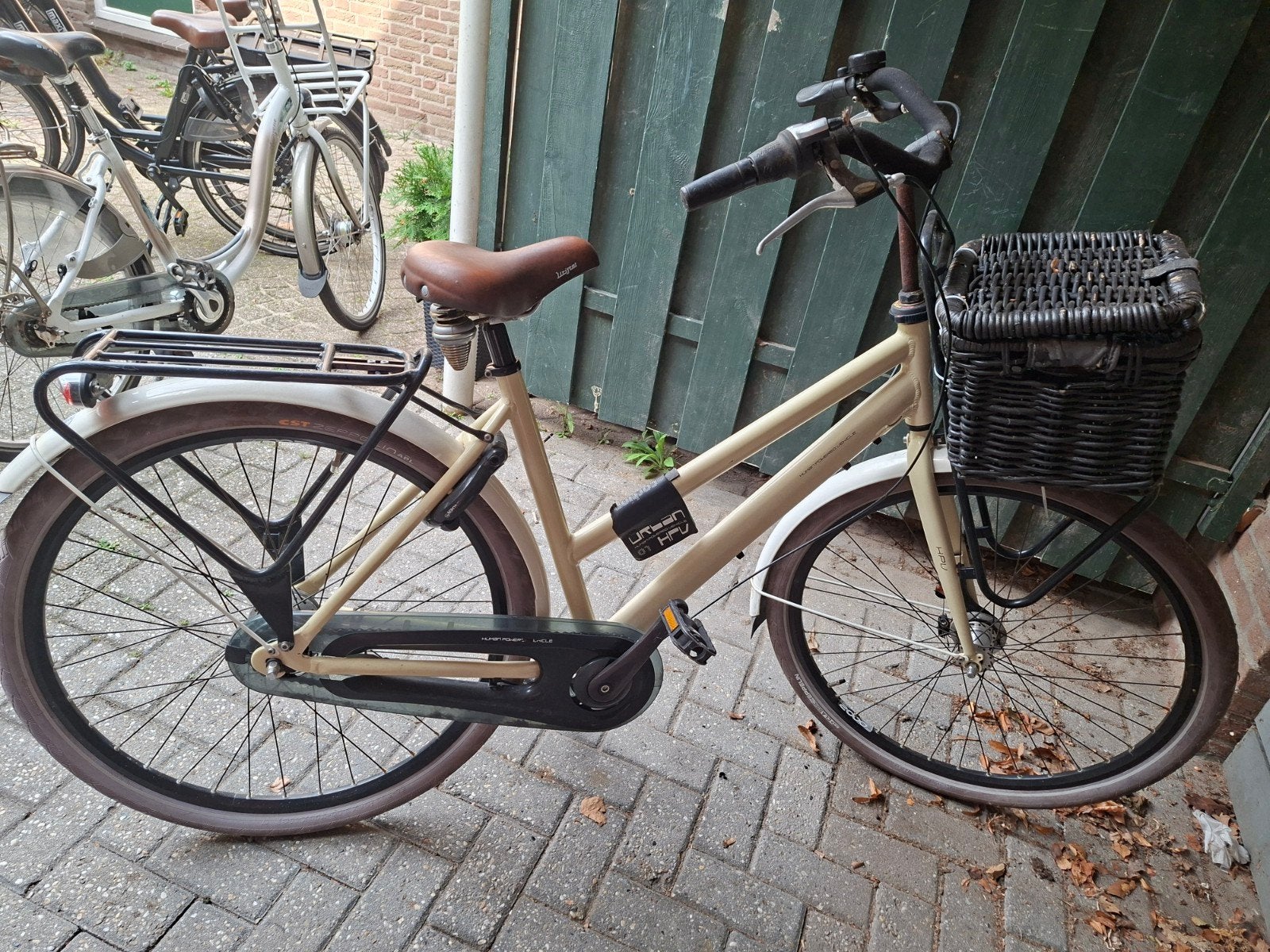 Urban Human Powered Vehicle Damesfiets met Mand, Fietsen en Brommers, Versnellingen, Trommelrem, Ophalen, Overige merken