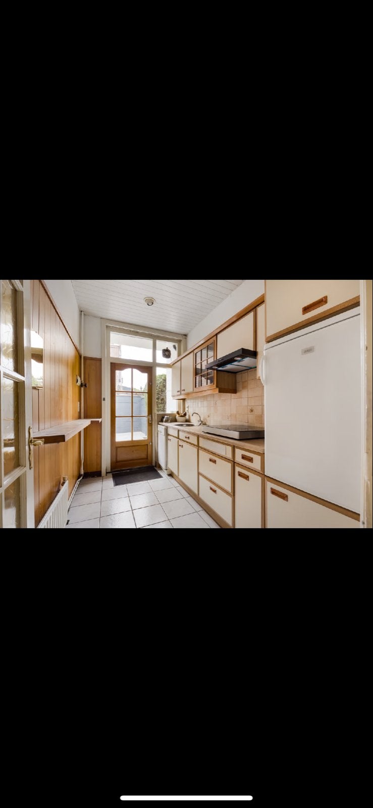 Retro bruynzeel keuken van Piet zwart, Huis en Inrichting, Keuken | Complete keukens, Ophalen, Gebruikt, Bruin, Enkelwandige keuken