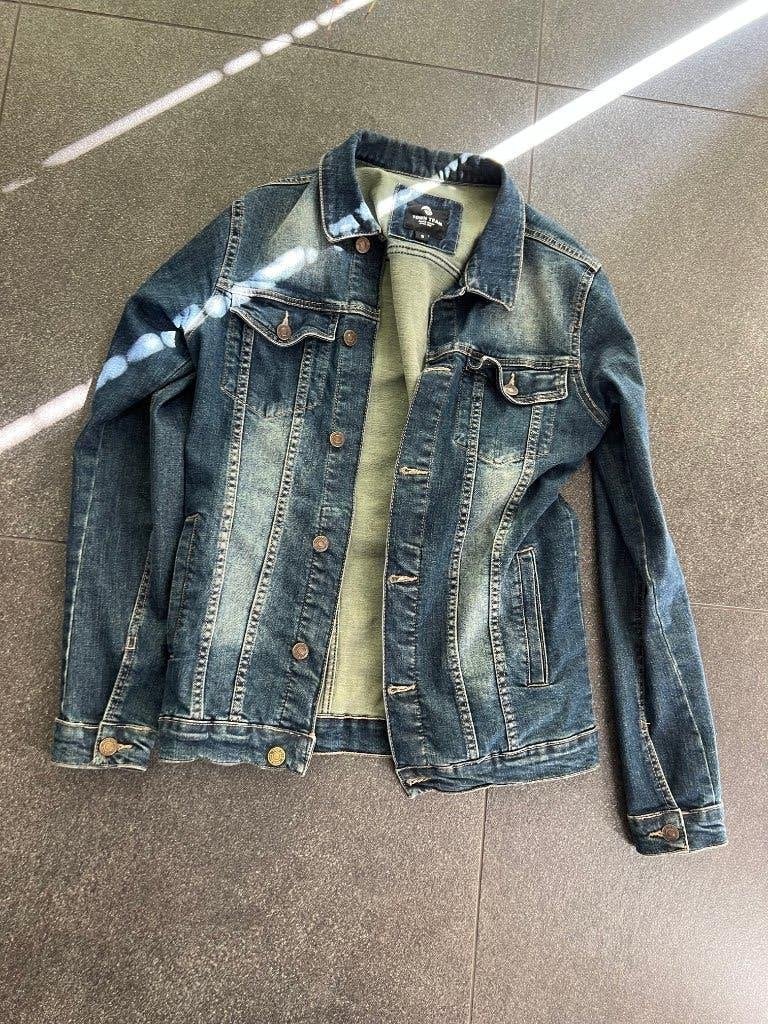 spijkerjas jas heren small, Kleding | Heren, Ophalen, Zo goed als nieuw, Maat 46 (S) of kleiner, Blauw