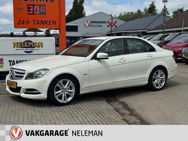 Mercedes C-Klasse C180 BlueEFFICIENCY Automaat Avantgarde bo, Auto's, Automaat, Zwart, Wit, Sedan