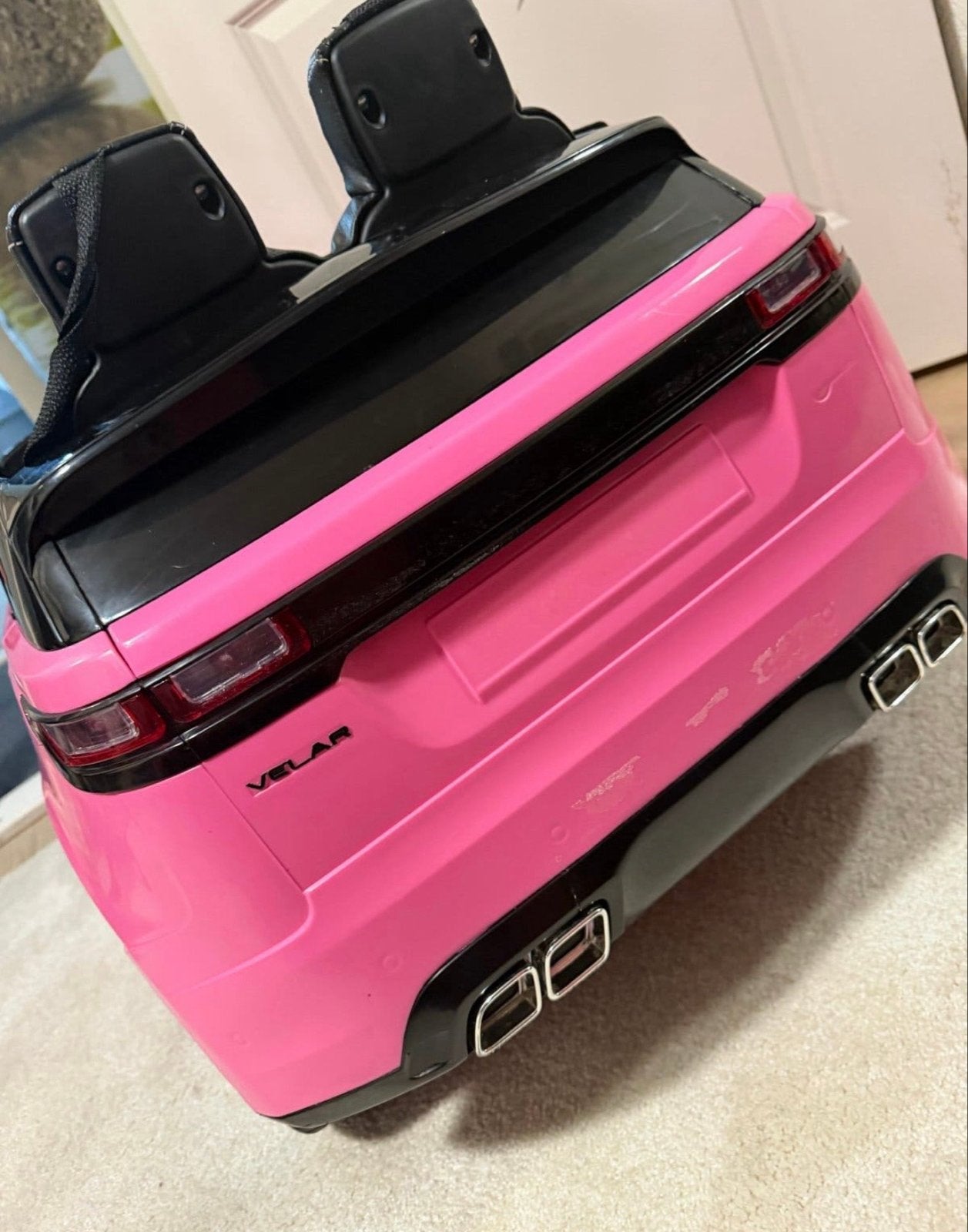 Roze Range Rover Velar elektrische kinderauto, Ophalen, Zo goed als nieuw